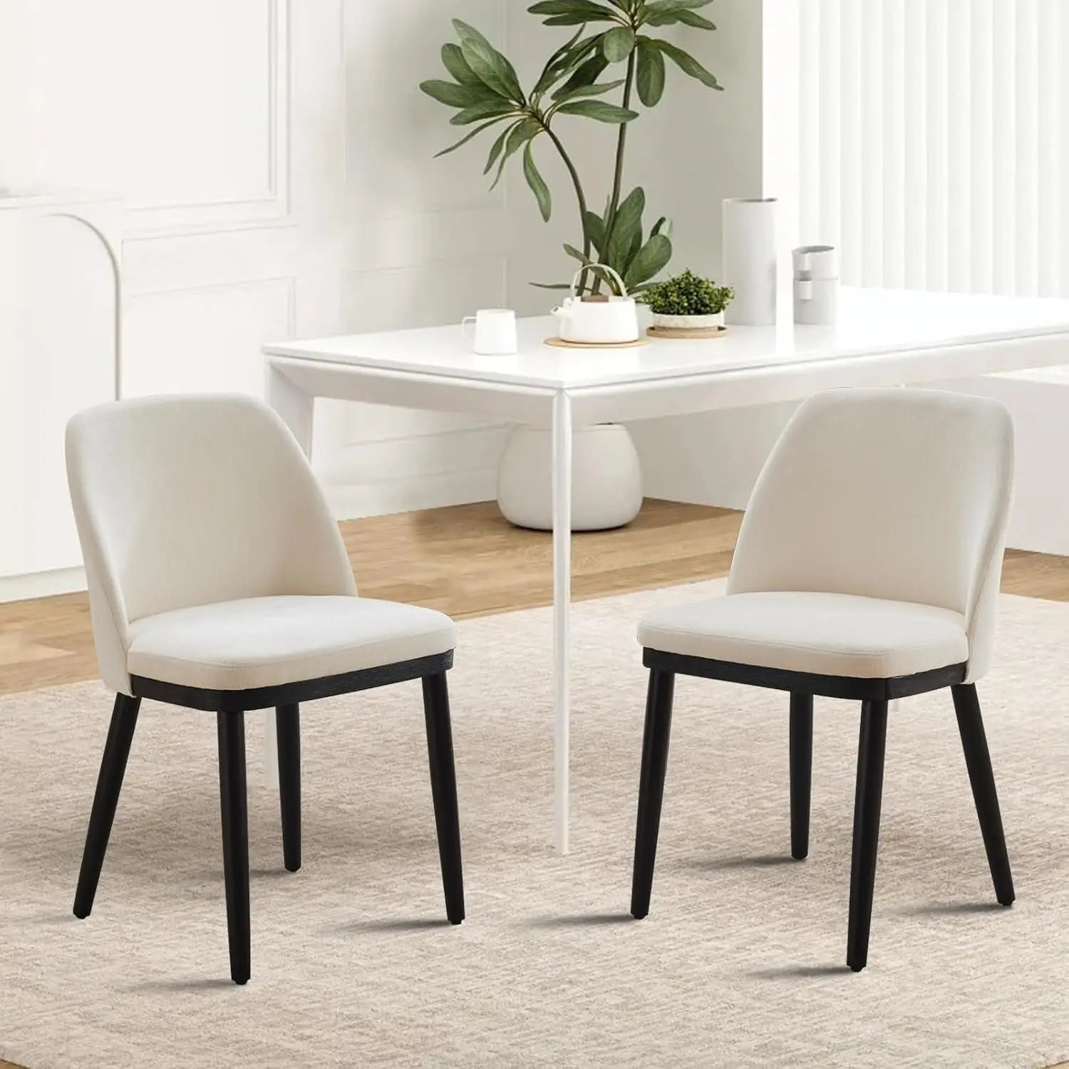 Upholstered Dining Chairs Set of 2,