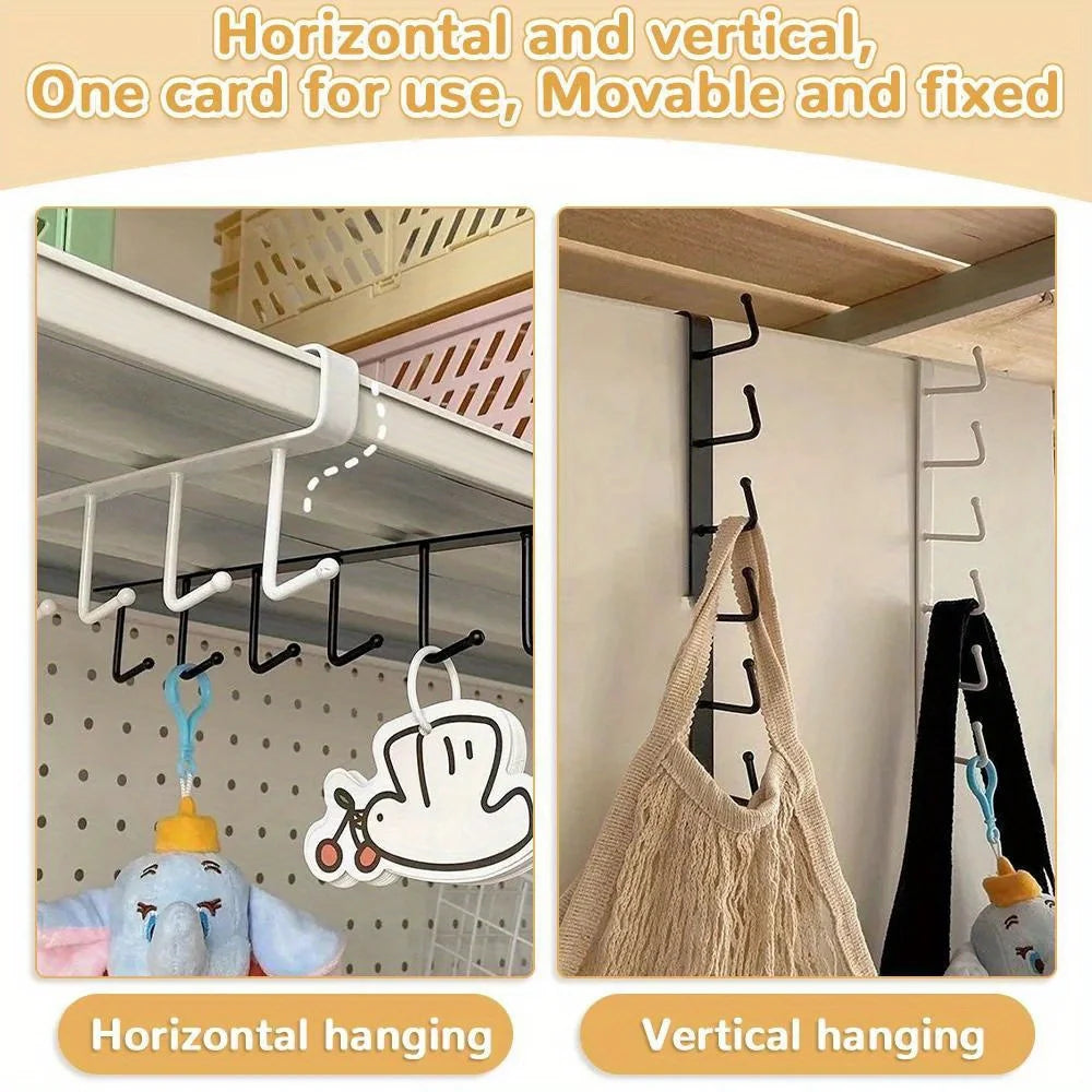 1pc 6 Hooks Storage Rack