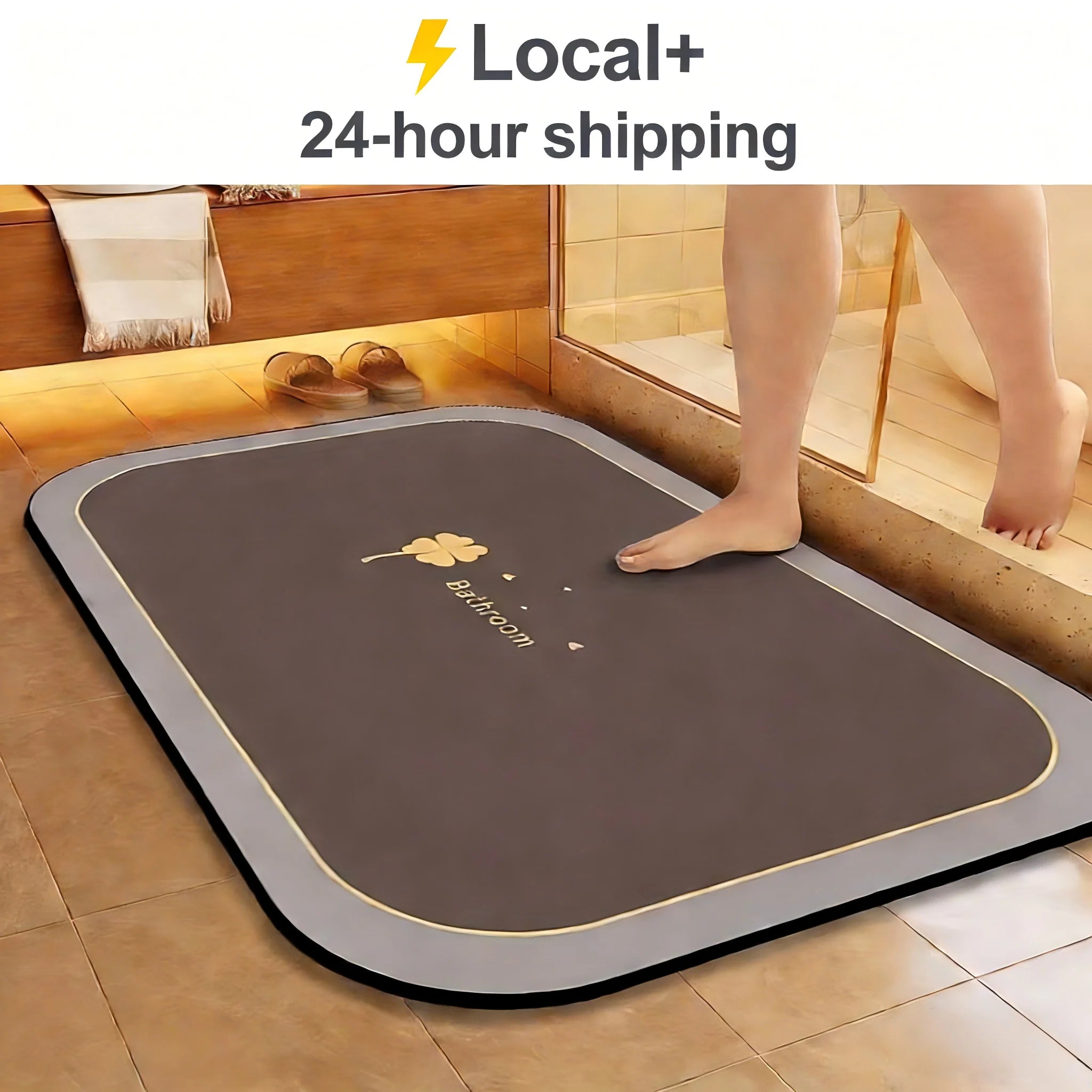 1pc Non-slip Floor Mat for Kitchen/Bath/Pet Feeding