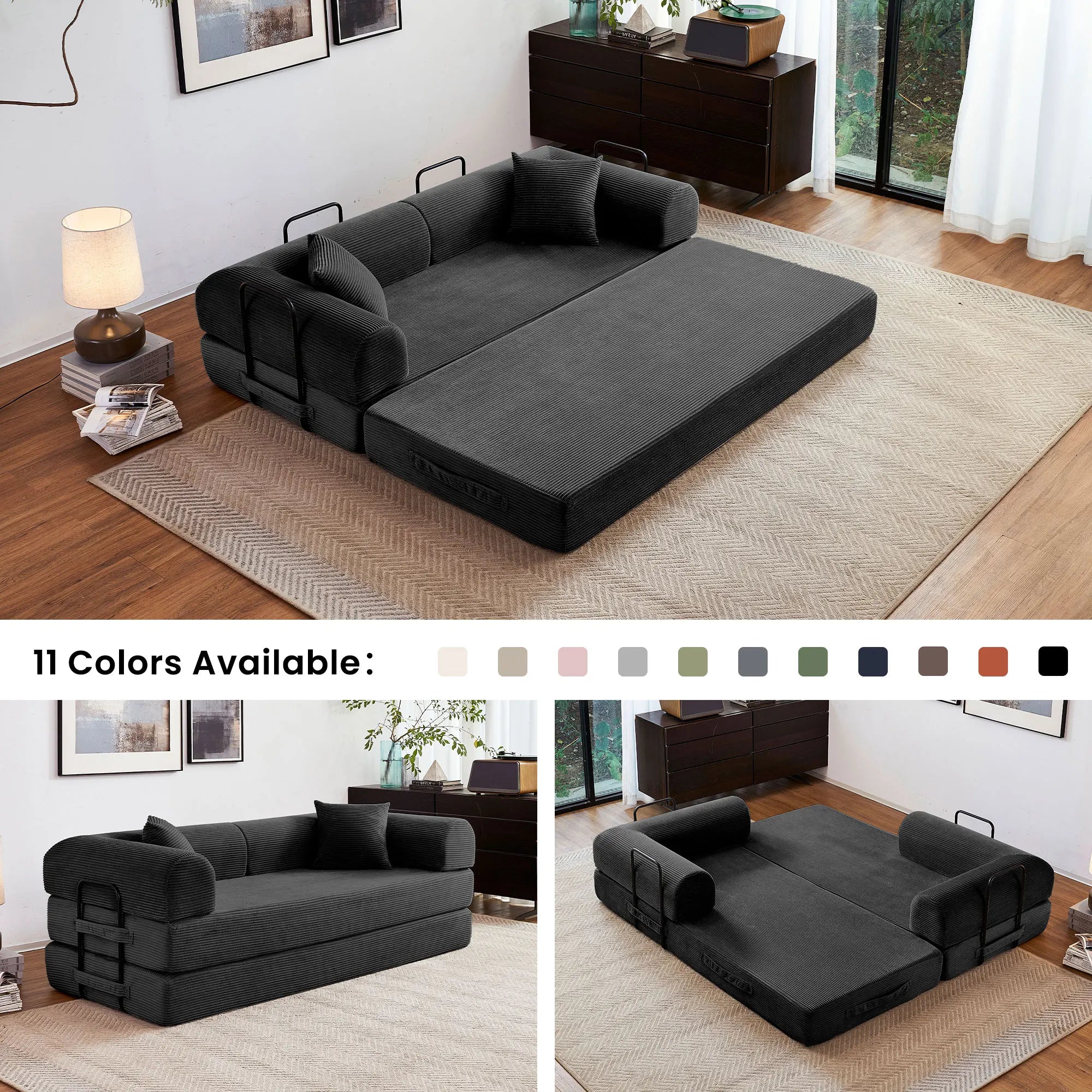 Boneless Foldable Convertible Futon Sleeper
