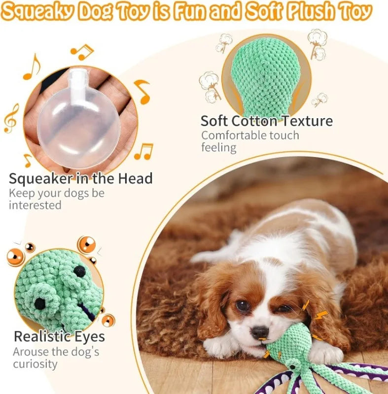 Large Squeaky Plush Dog Chew Toy for All Dog Sizes