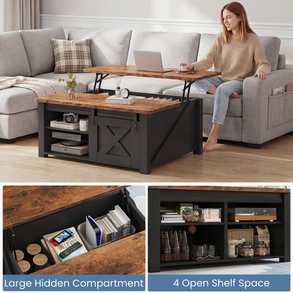 Wood Lift Top Coffee Table