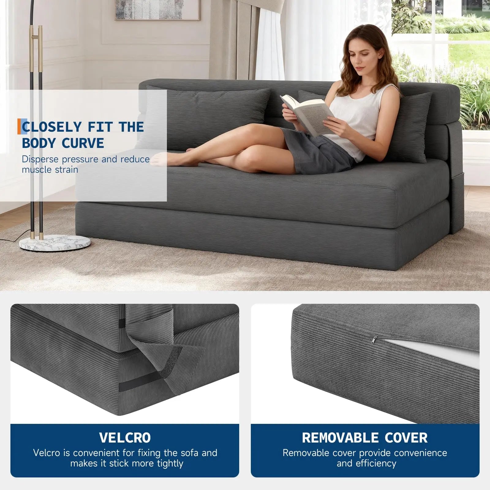 4-in-1 Folding Sofa Bed