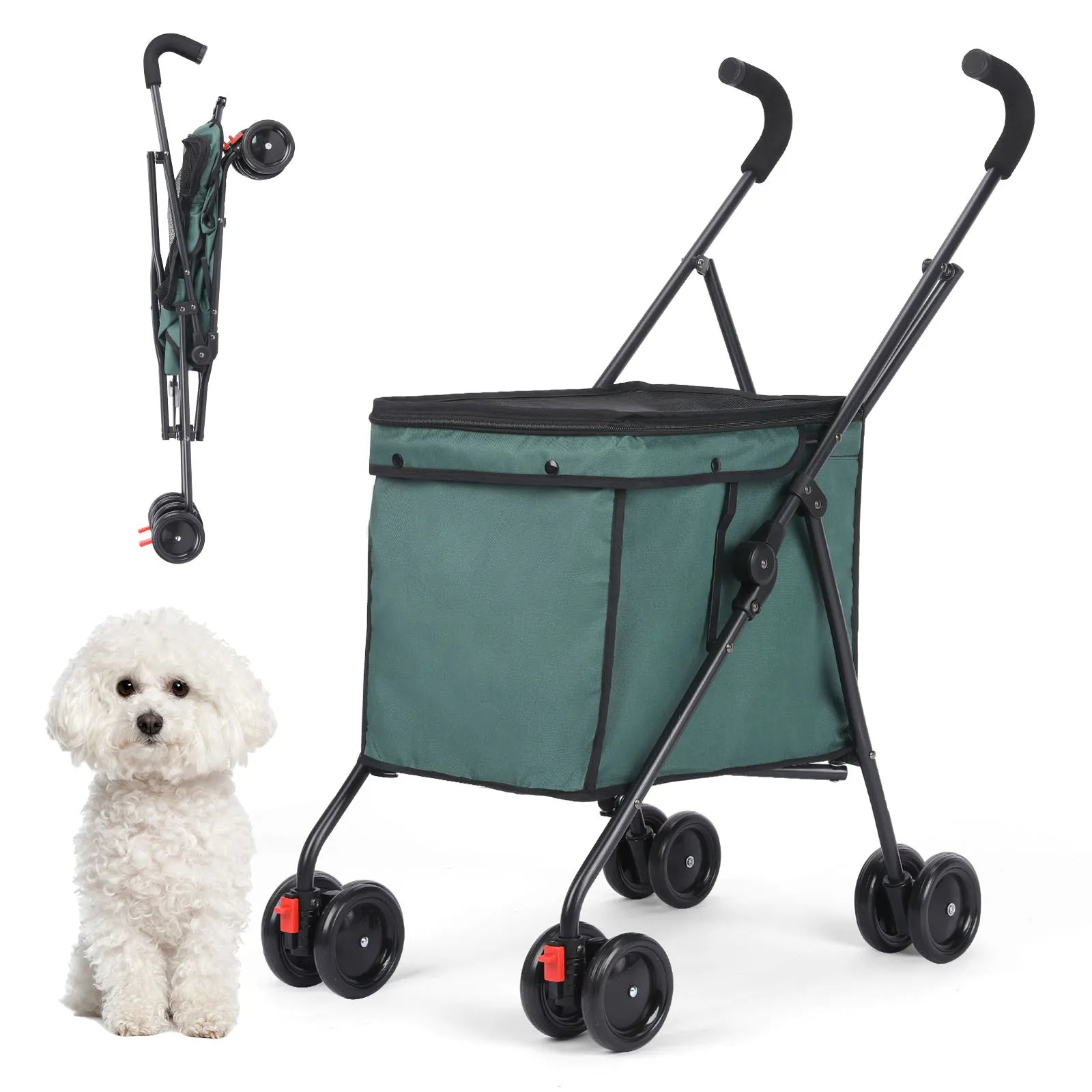 Pet Stroller with Locking Wheels
