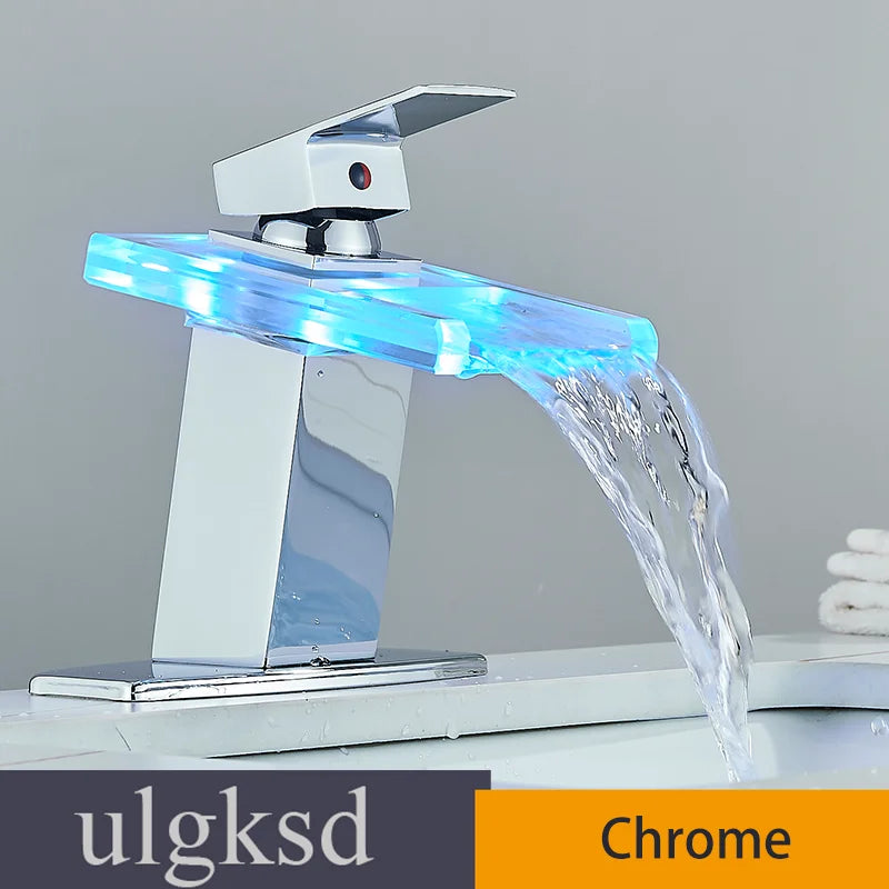 Black LED Bathroom  Faucet