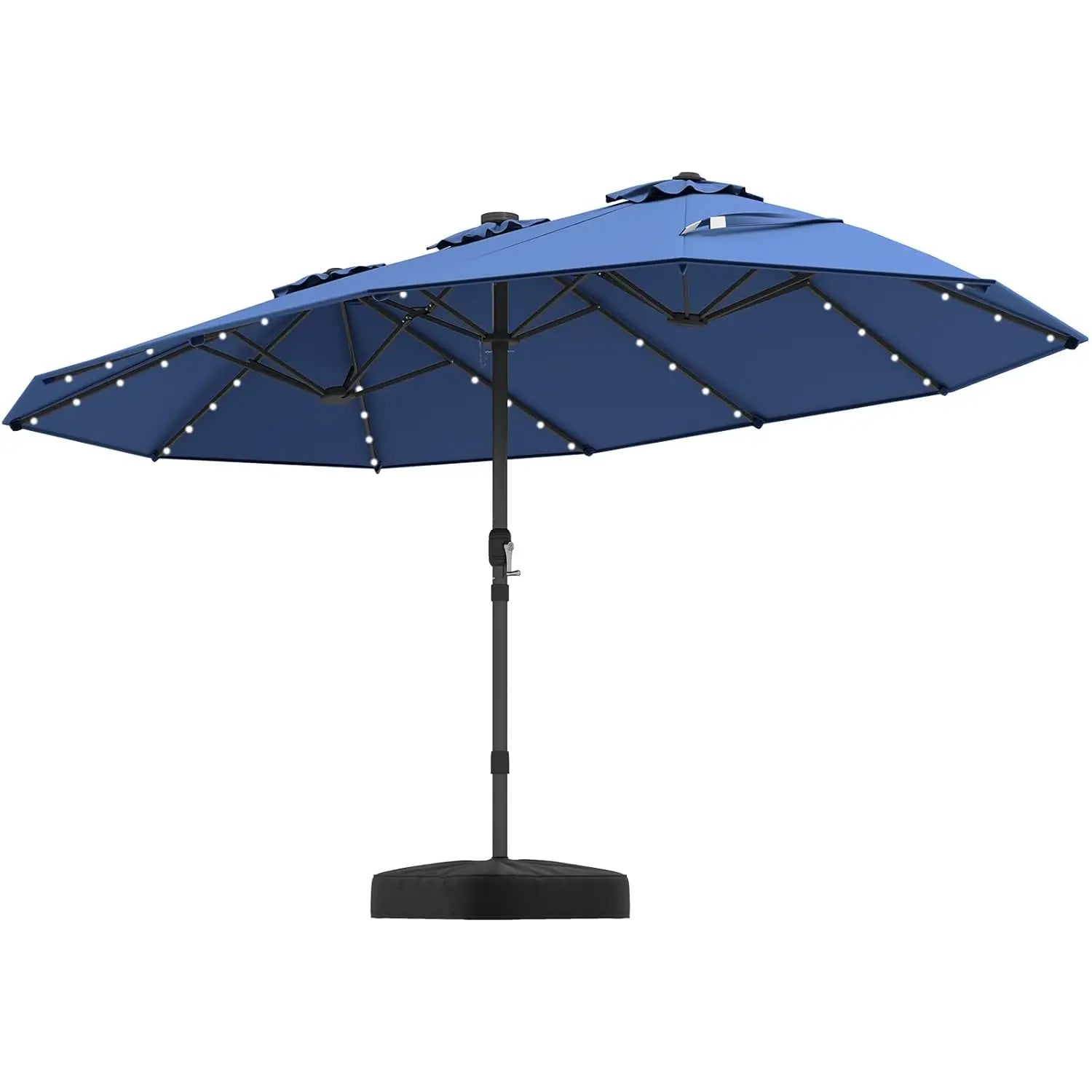 15FT Double-Sided Solar Patio Umbrella