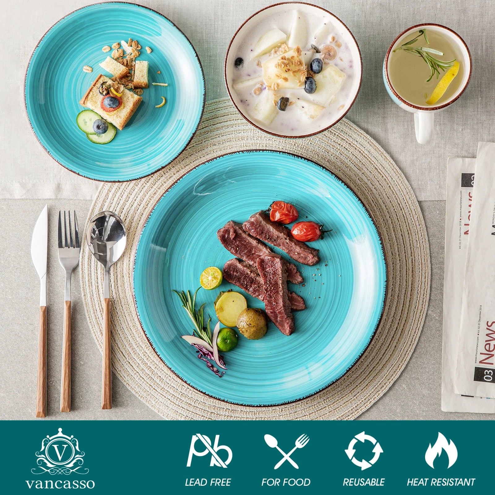16/32Pc. Porcelain Dinnerware Set
