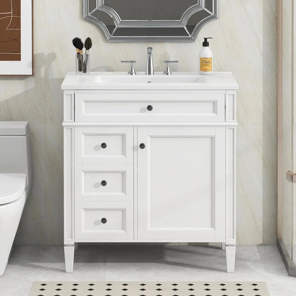 30" Bathroom Vanity Ceramic Sink