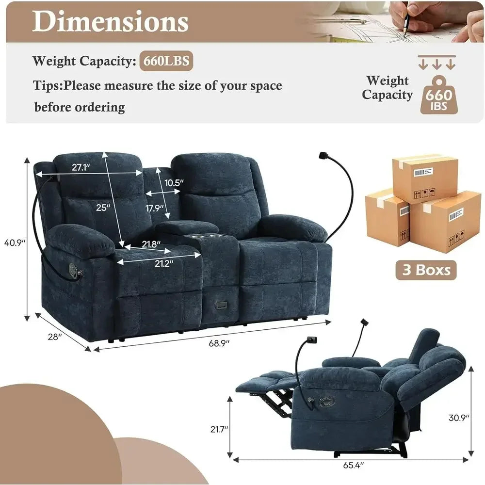 Manual Recliner Loveseat