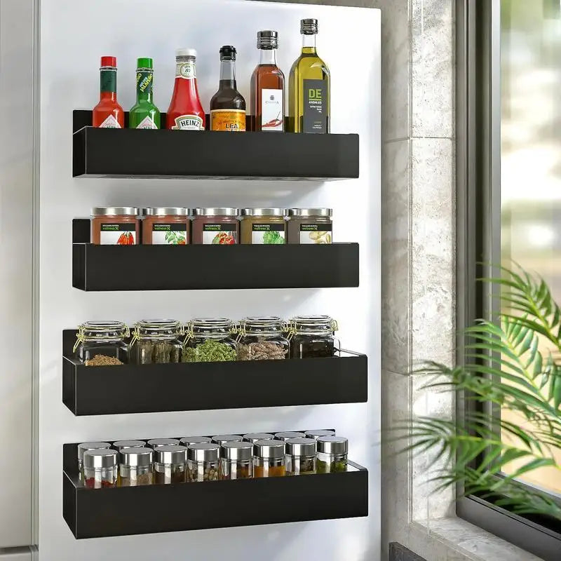 4 Pack Magnetic Spice Rack/Organizer/Shelf