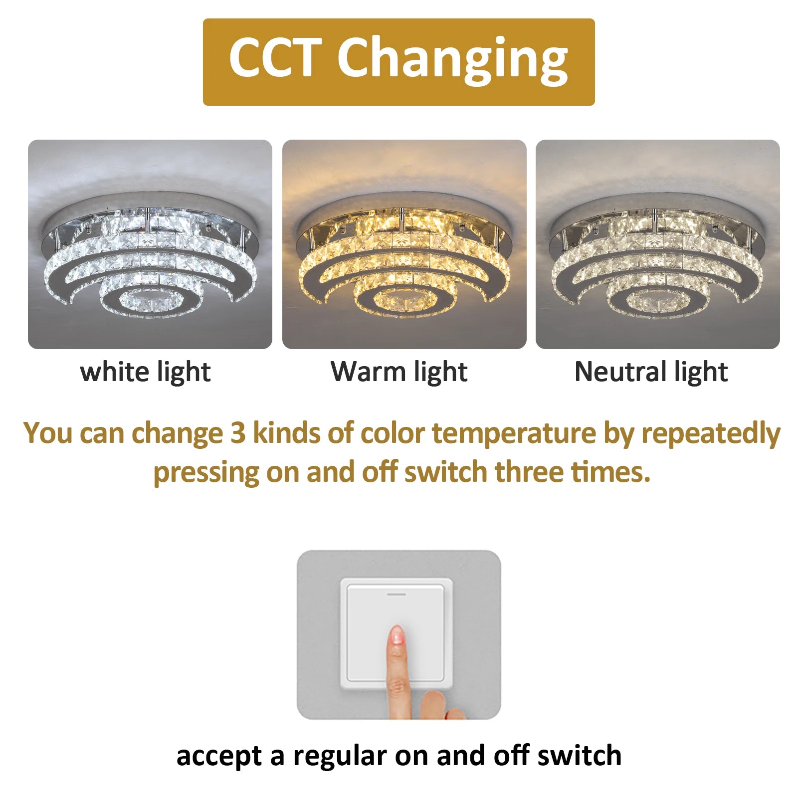 Ceiling Lamp Crystal Led  Chandelier Pendant Light