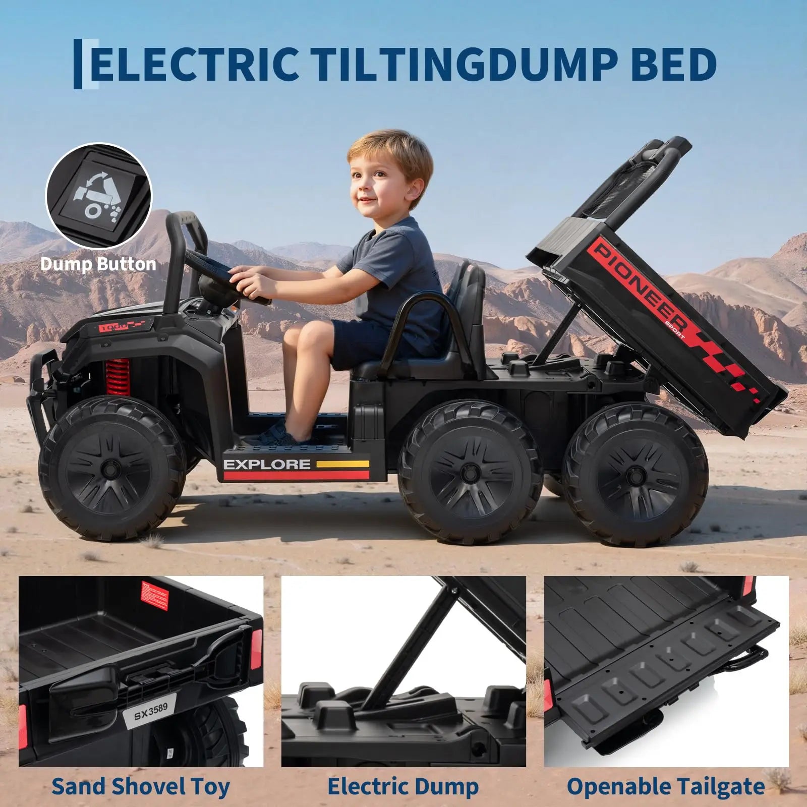 All-Terrain Kids Ride On Dump Truck