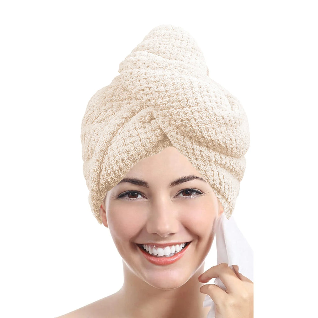 Solid color hair towel