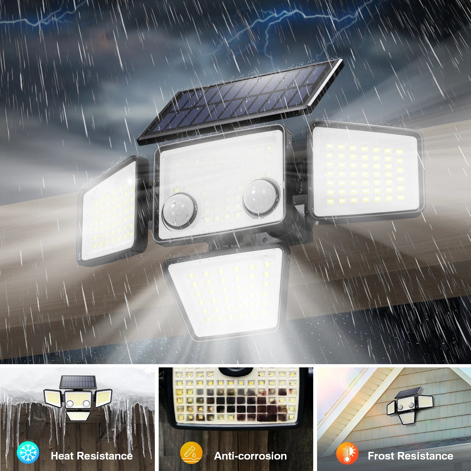 2 Pack Outdoor LED Motion Solar Lights