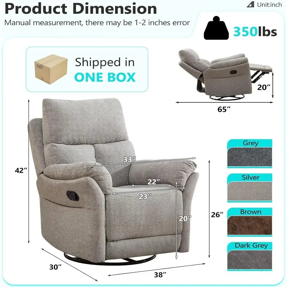 Dual Swivel Rocker Recliner Chairs