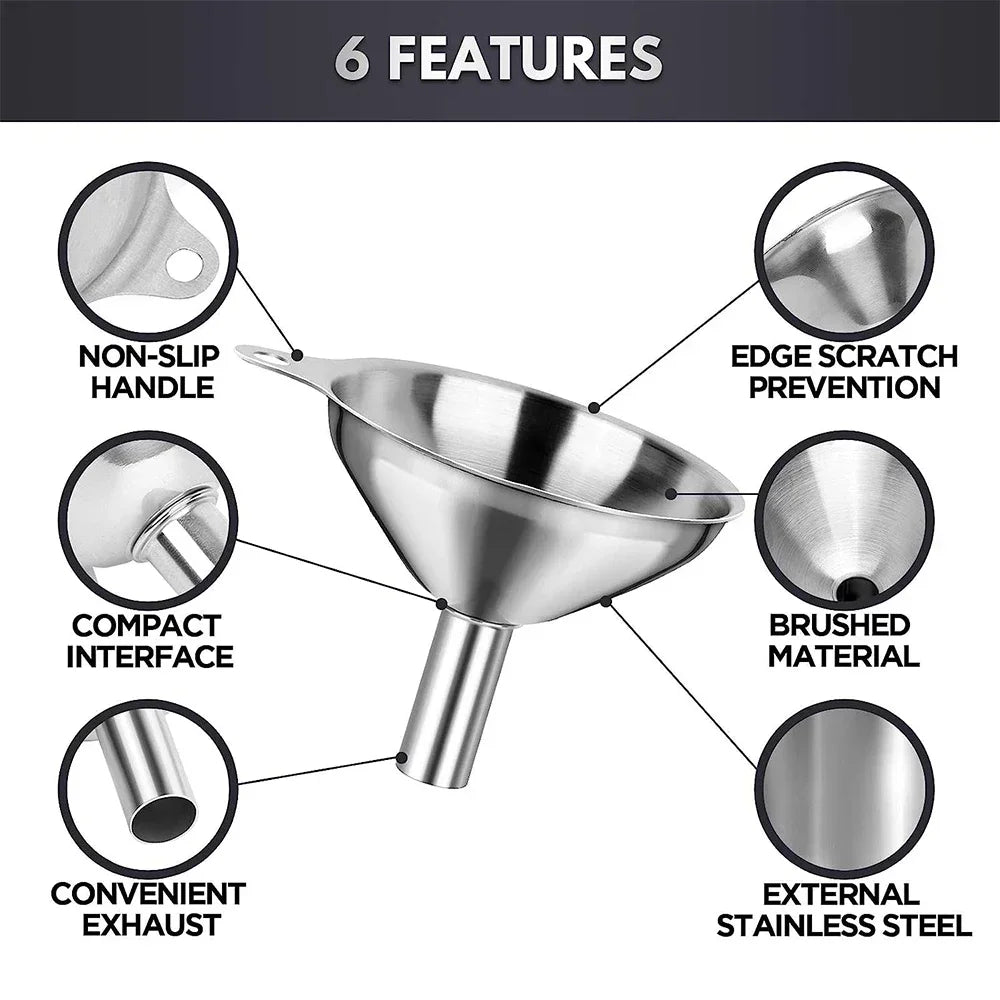 3/5 Pcs Stainless Steel Kitchen Funnels