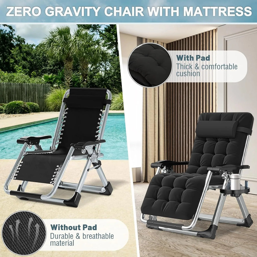 2Pc. Zero Gravity Lounge Chairs