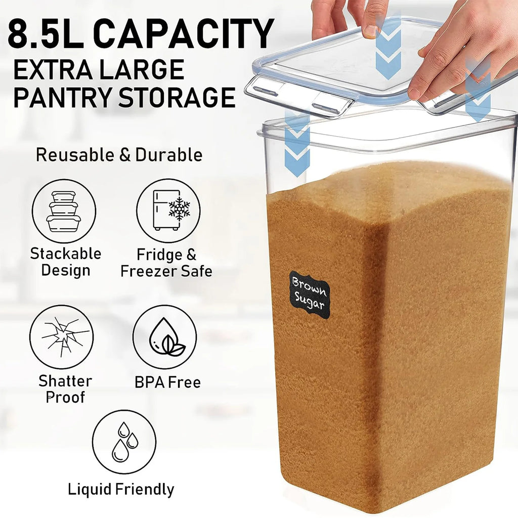 2Pcs Airtight  8.7L Food Storage Containers