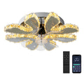 Crystal Ceiling Fan Led, App Controlled