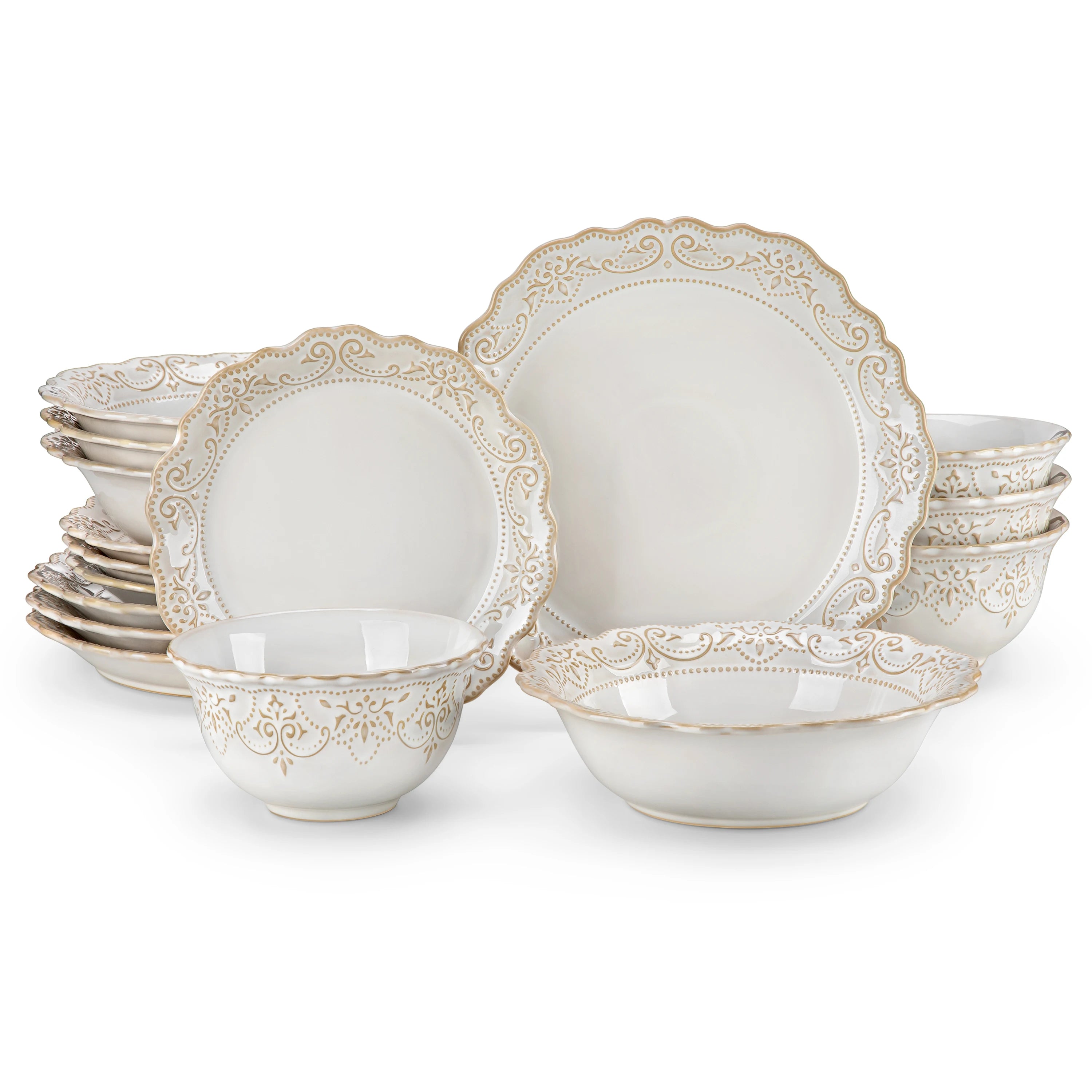 16/32 Pc. Porcelain Dinner Plates