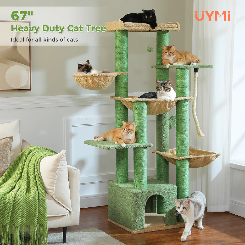 Tall Cat Tower for Indoor Adult Cats