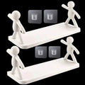 1PC/2PCS Self-adhesive Bathroom Shampoo Shelf