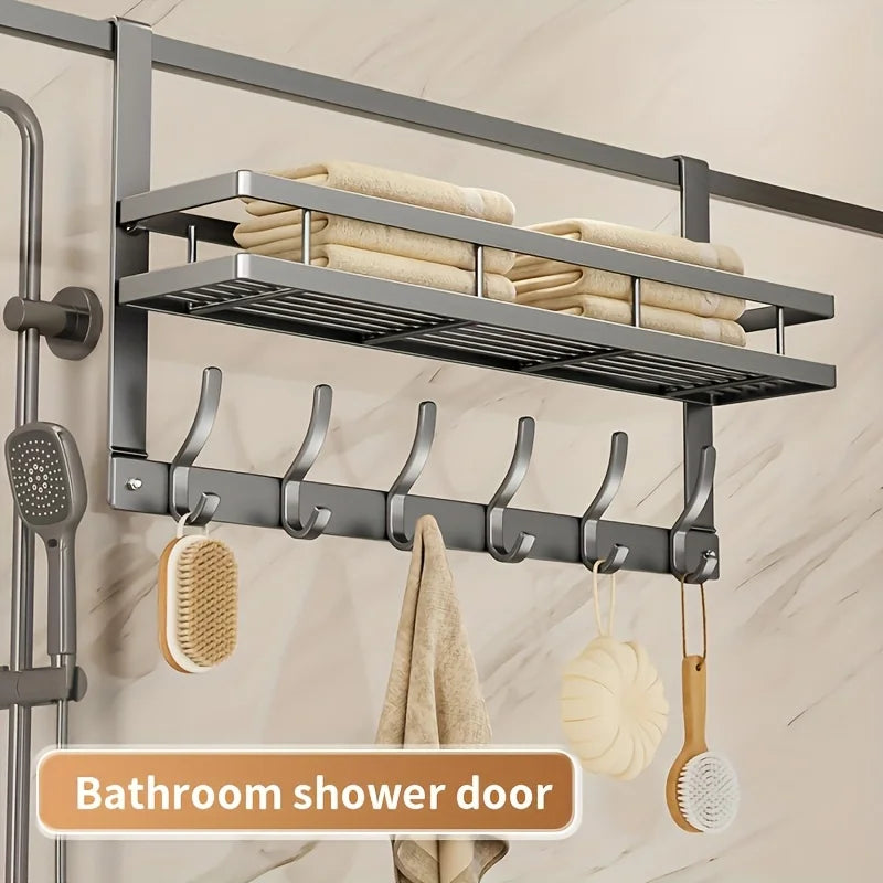 Over-the-Door Bathroom Storage Rack
