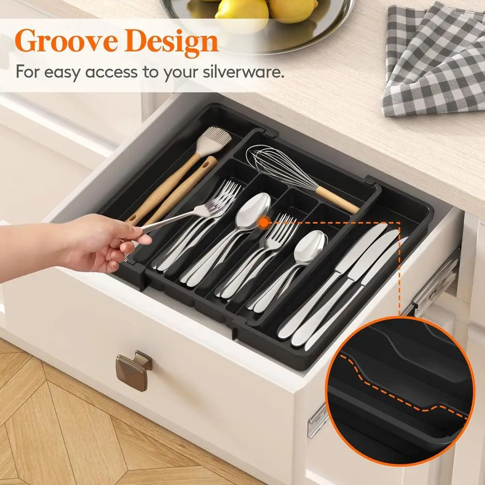 Expandable Utensil Tray BPA Free Adjustable