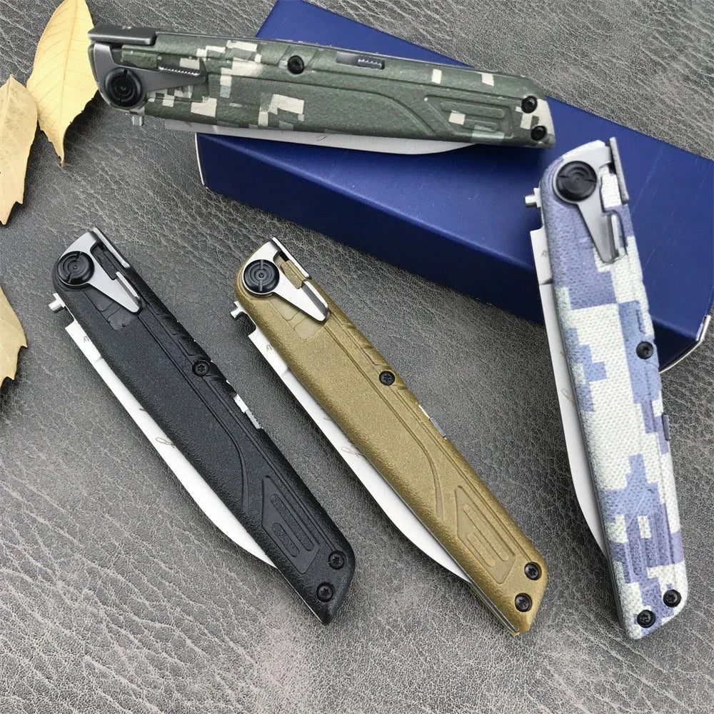 4 Colors Folding Knife with Nylon Sheath