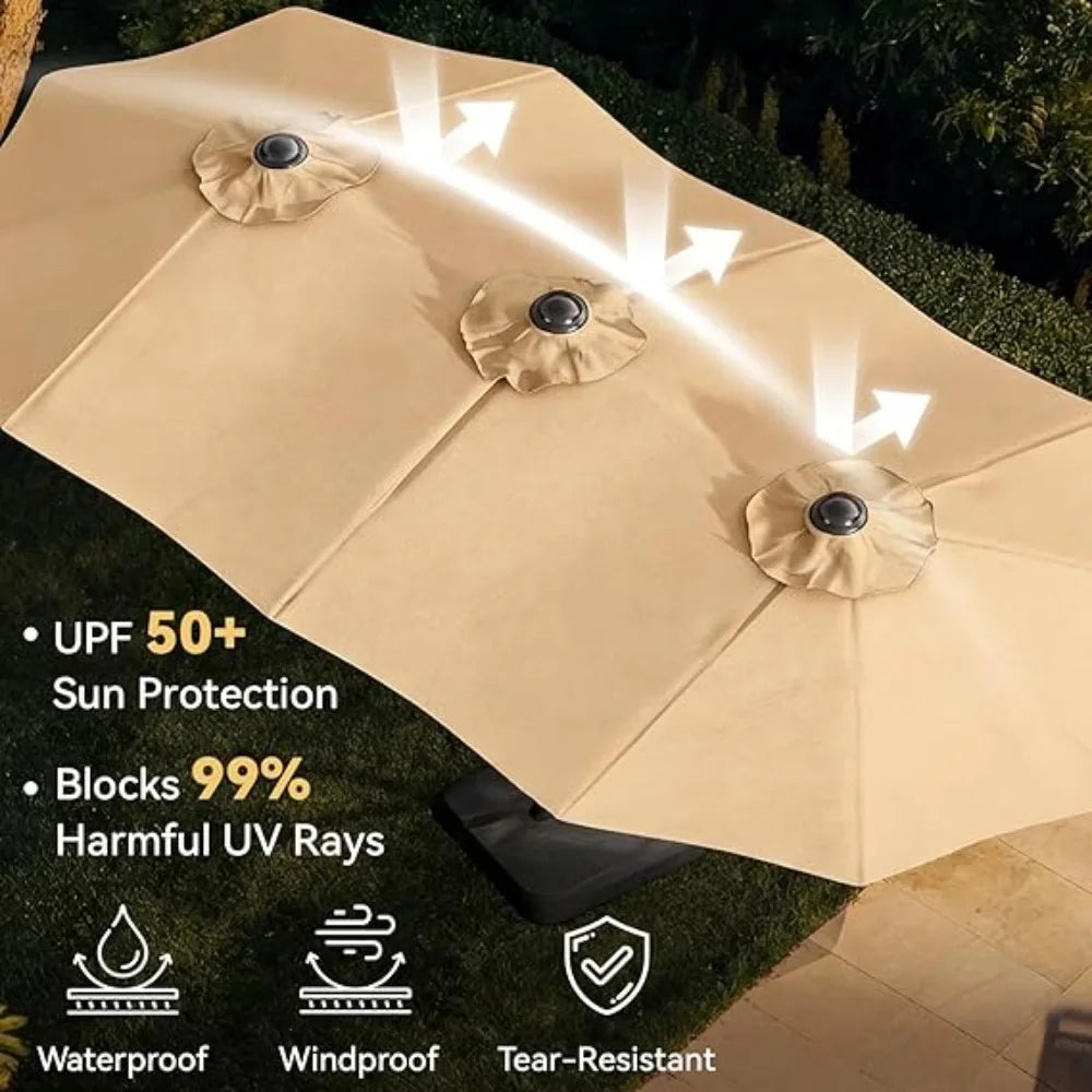 15ft Patio Umbrella with Base