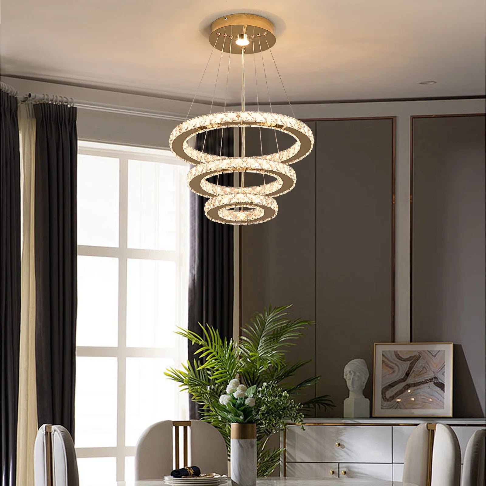French Crystal Chandeliers Led Ceiling lamp
