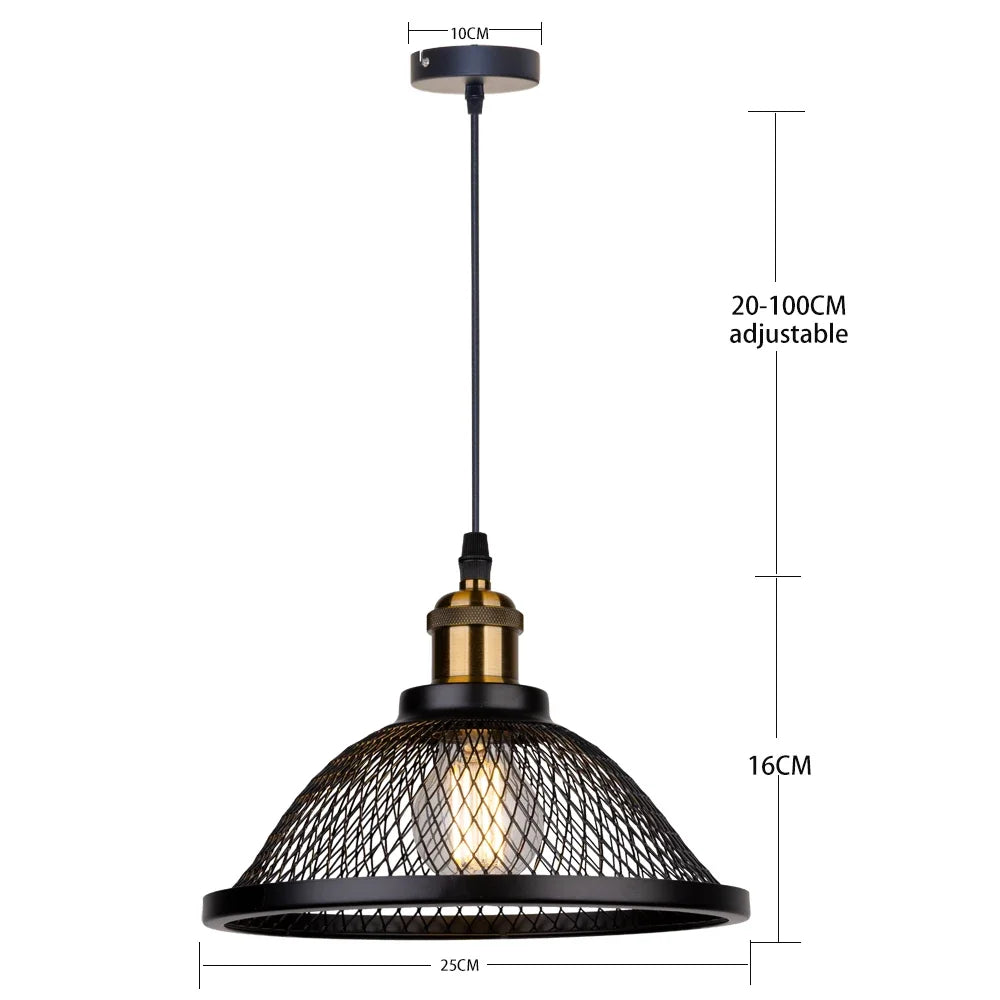 American Retro Three Iron Art  Light Fixture Luxury Chandelier