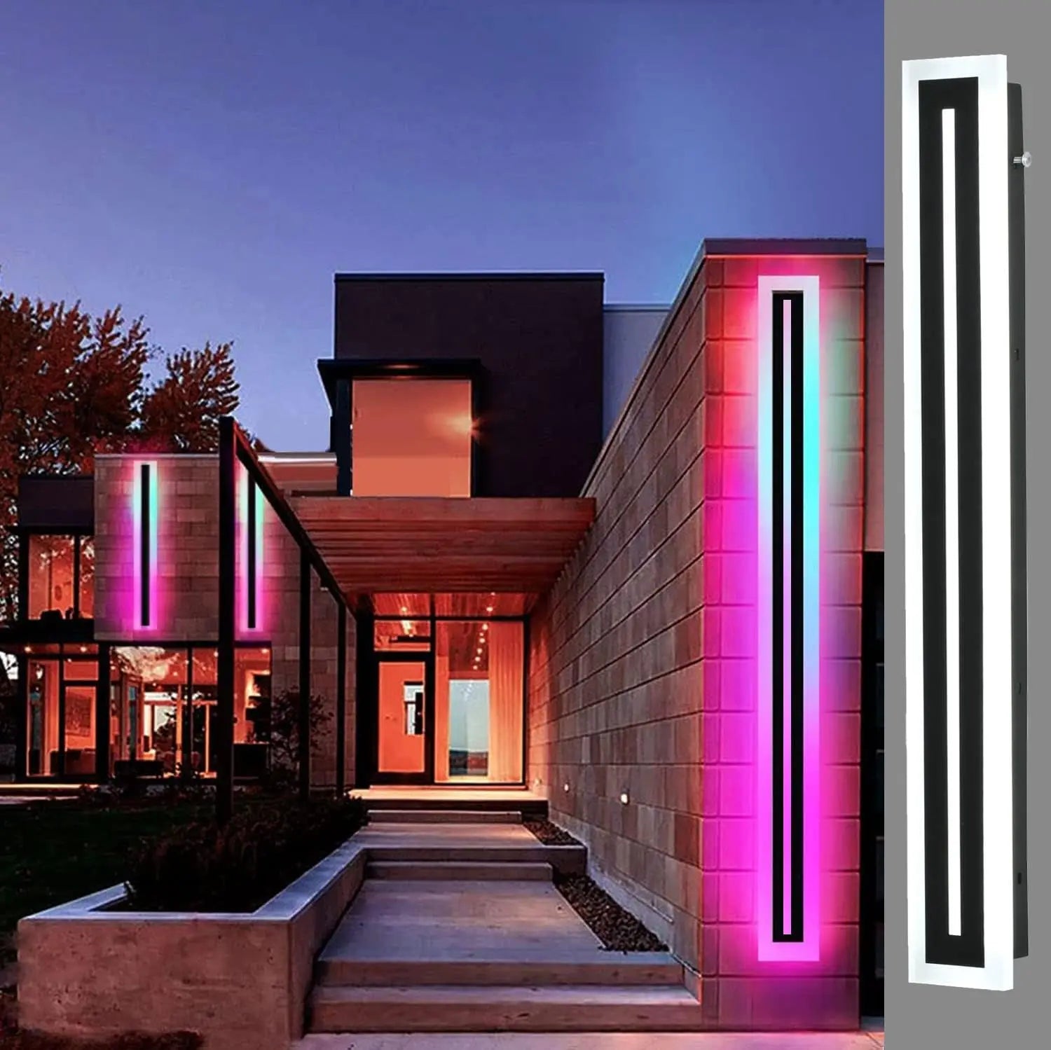 Outdoor Long Strip LED Wall Lighting Fixture