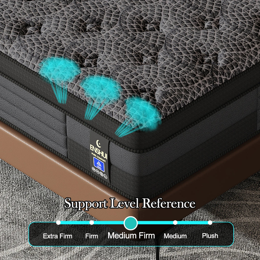 Memory Foam & Pocket Spring, Cooling, Breathable