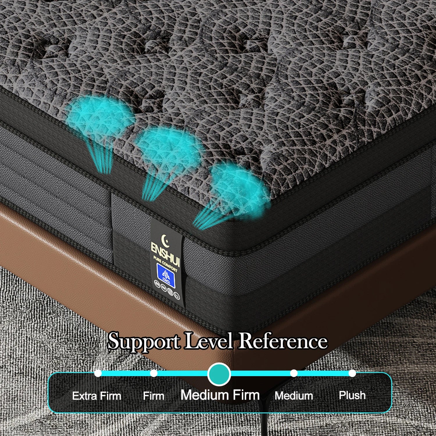 Memory Foam & Pocket Spring, Cooling, Breathable