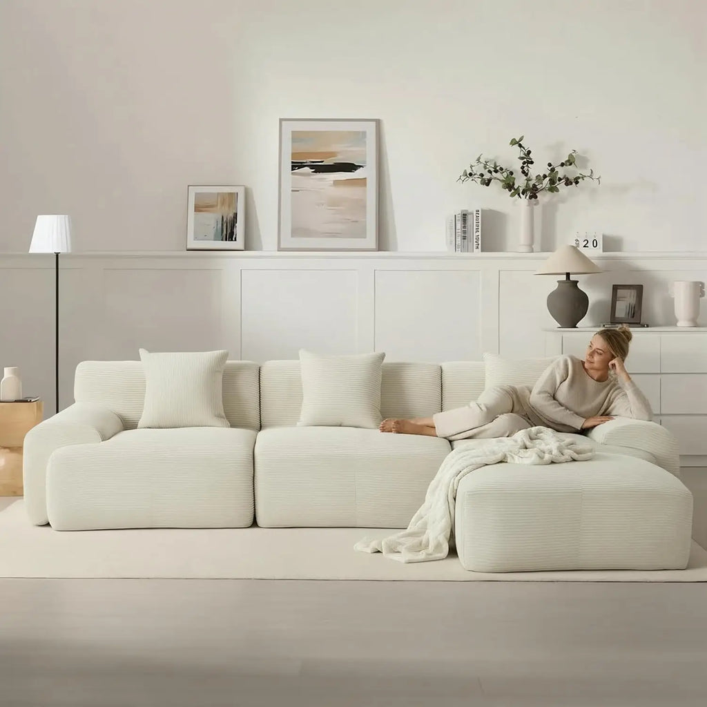 Modular Sectional Sofa with Ottoman