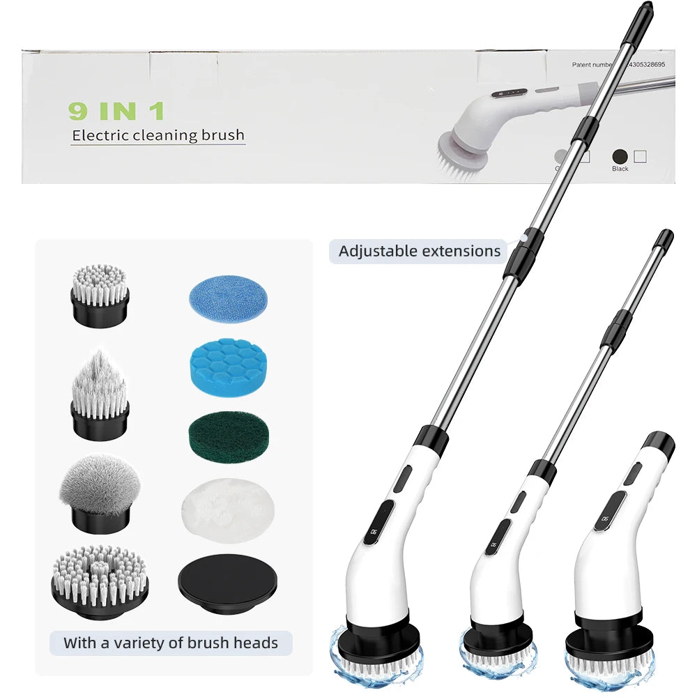 Cordless Rotating Scrubber Multifunctional For Bathroom/Kitchen