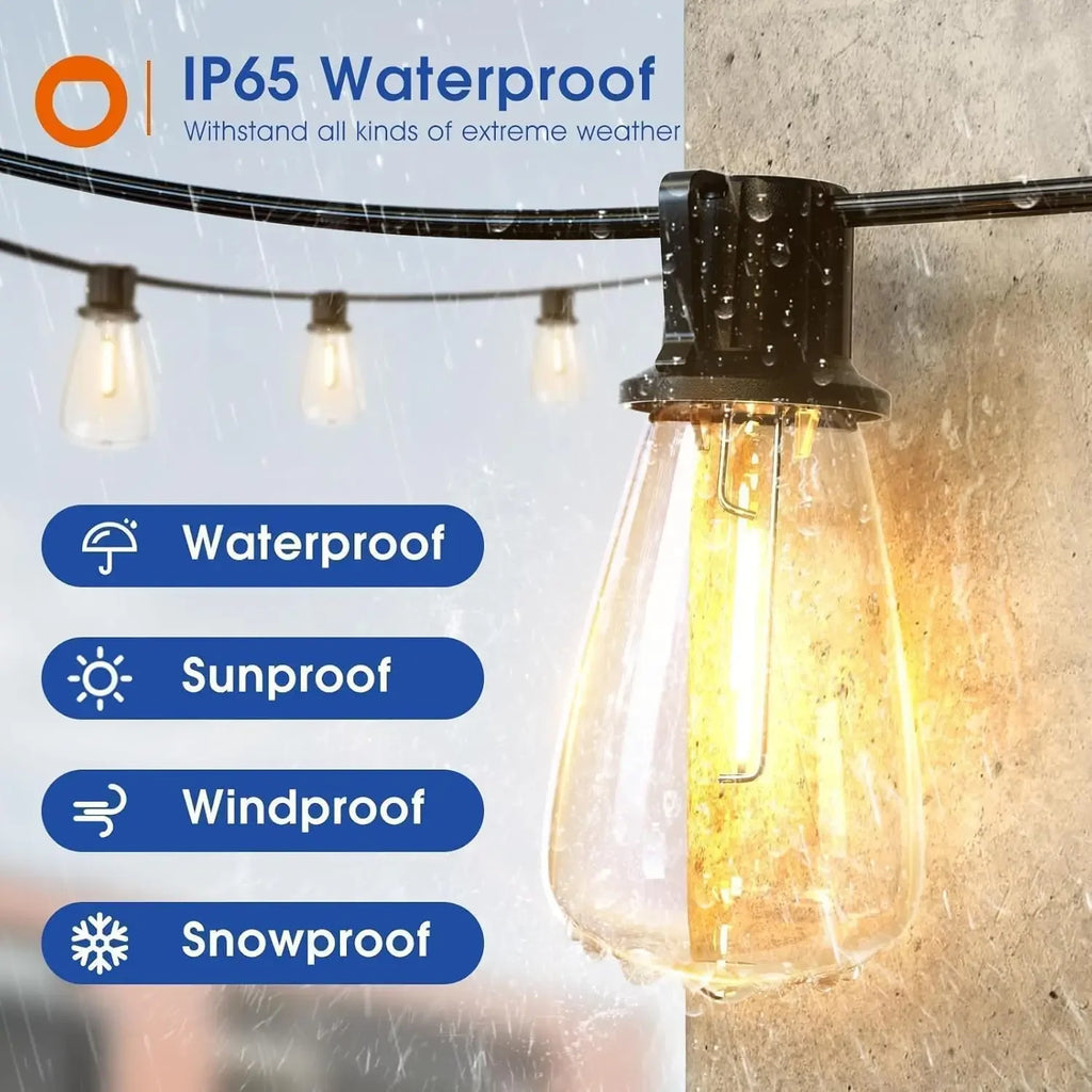 150FT LED Outdoor String Lights Waterproof