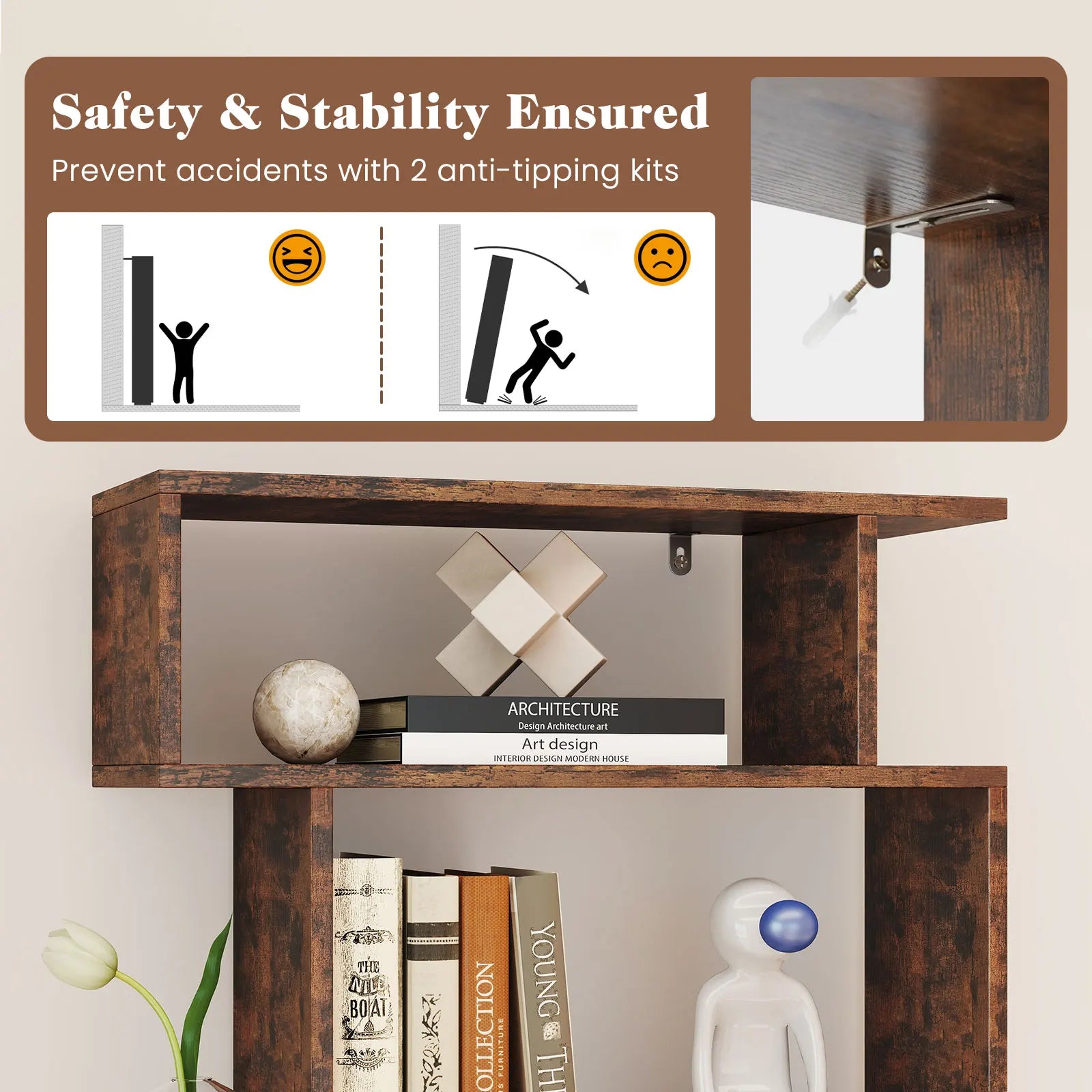 6-tier Storage Bookshelf