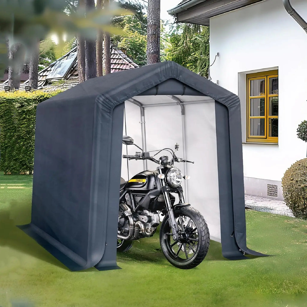 6x10ft Shelter with Roll up Zipper Doors & Vents