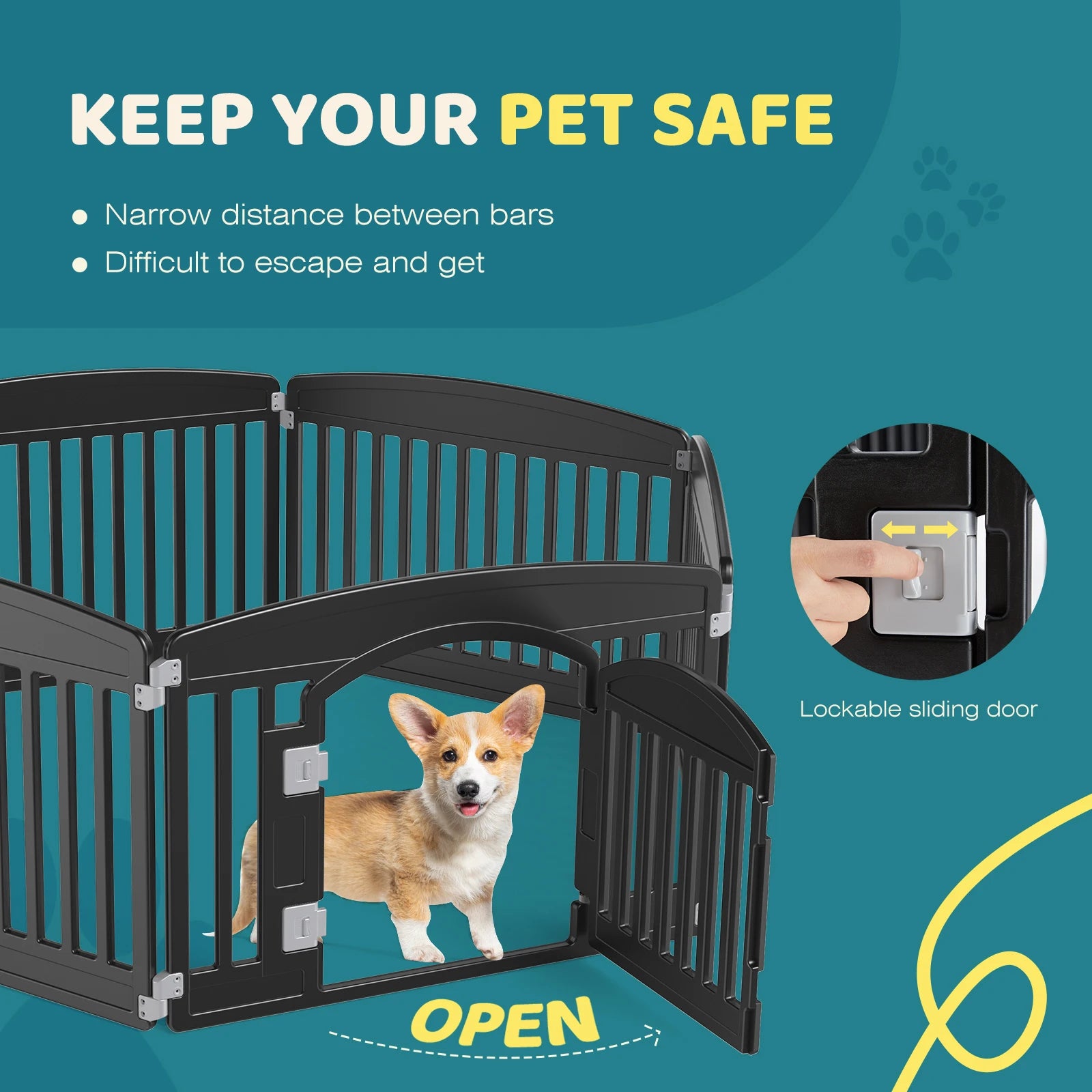 Indoor Outdoor Folding Portable Puppy Playpen