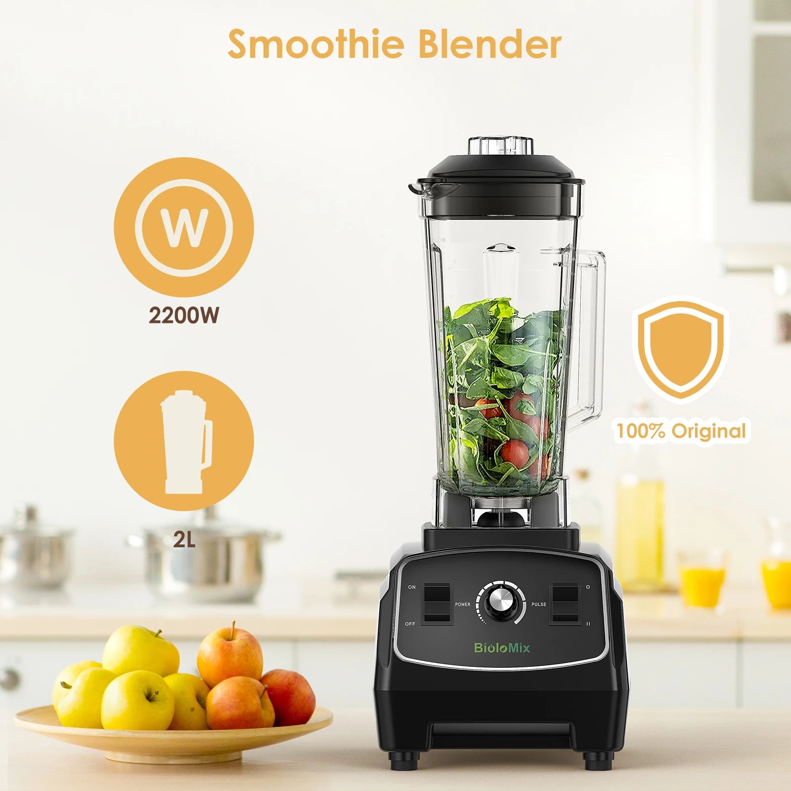 3HP 2200W Heavy Duty Blender And Food Processor