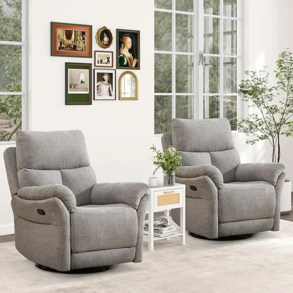 Dual Swivel Rocker Recliner Chairs