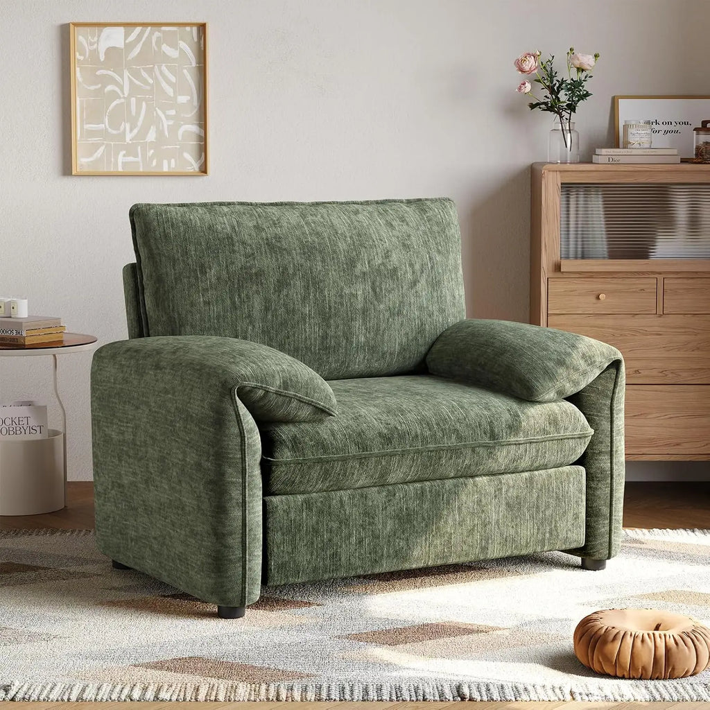 Oversized Plush Chenille Accent Chair