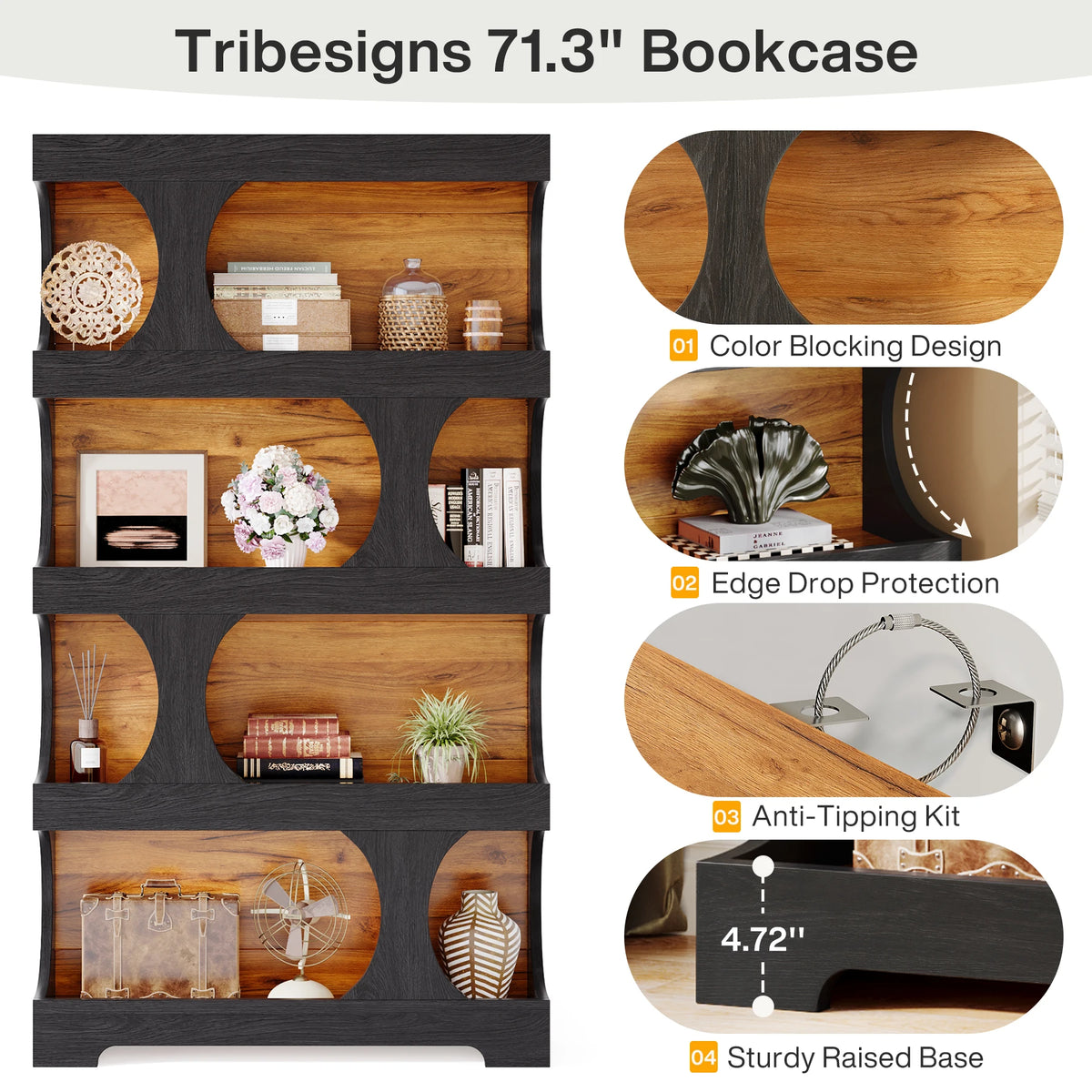 71" Tall Bookcase