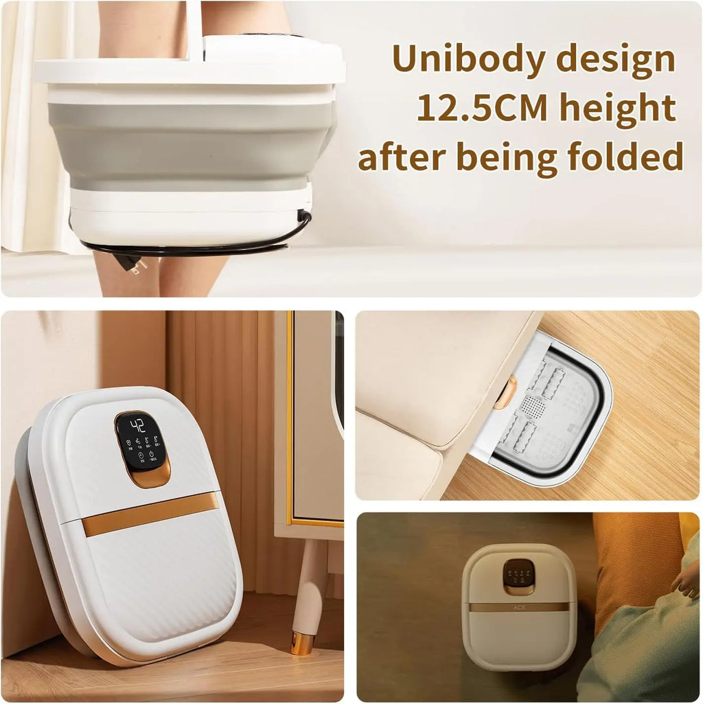 Foldable Foot Spa with Heat & Massage, Touchscreen
