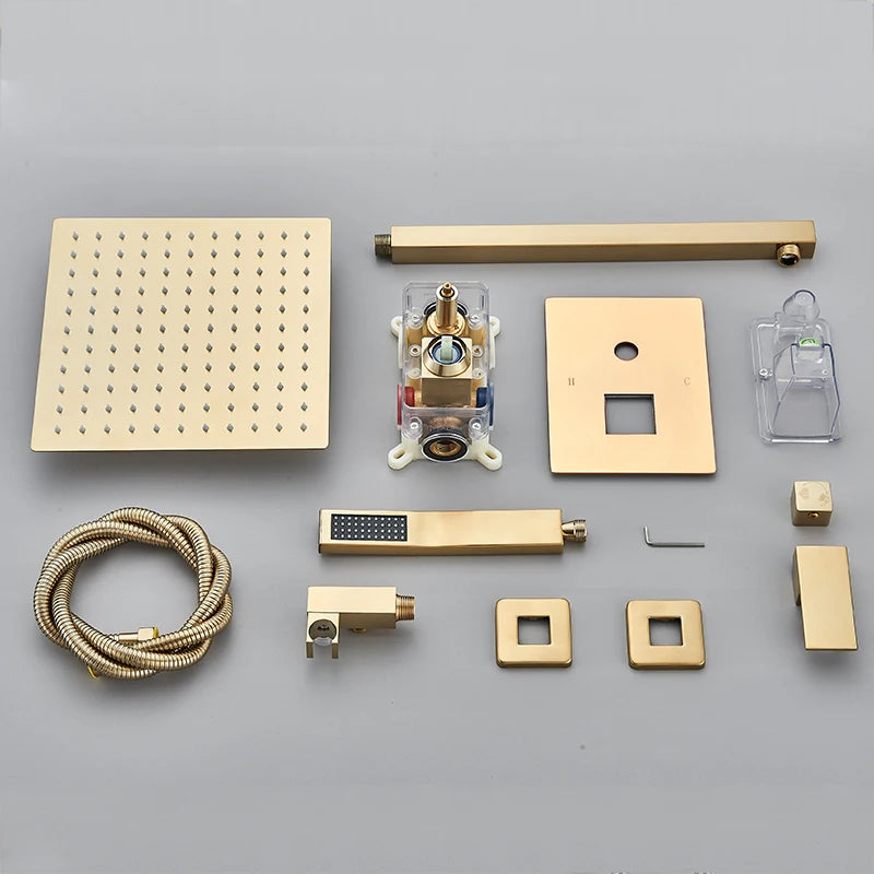 Brushed Golden Bathroom Shower Faucet