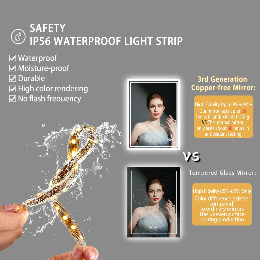 LED Backlit Mirror  with Lights