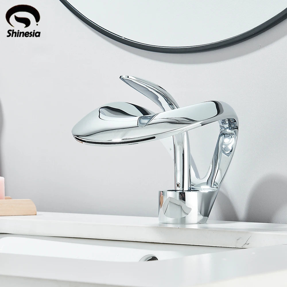 Waterfall Bathroom Sink Faucet