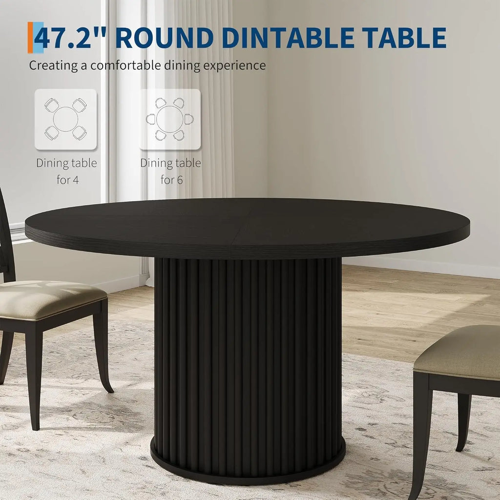 Round Dining Table for 4-6